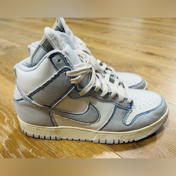 NIKe Dunk high 1985 Royal Blue Denim Sneaker's. Size 9US. Can fit 7~8US - Picture 2 of 10